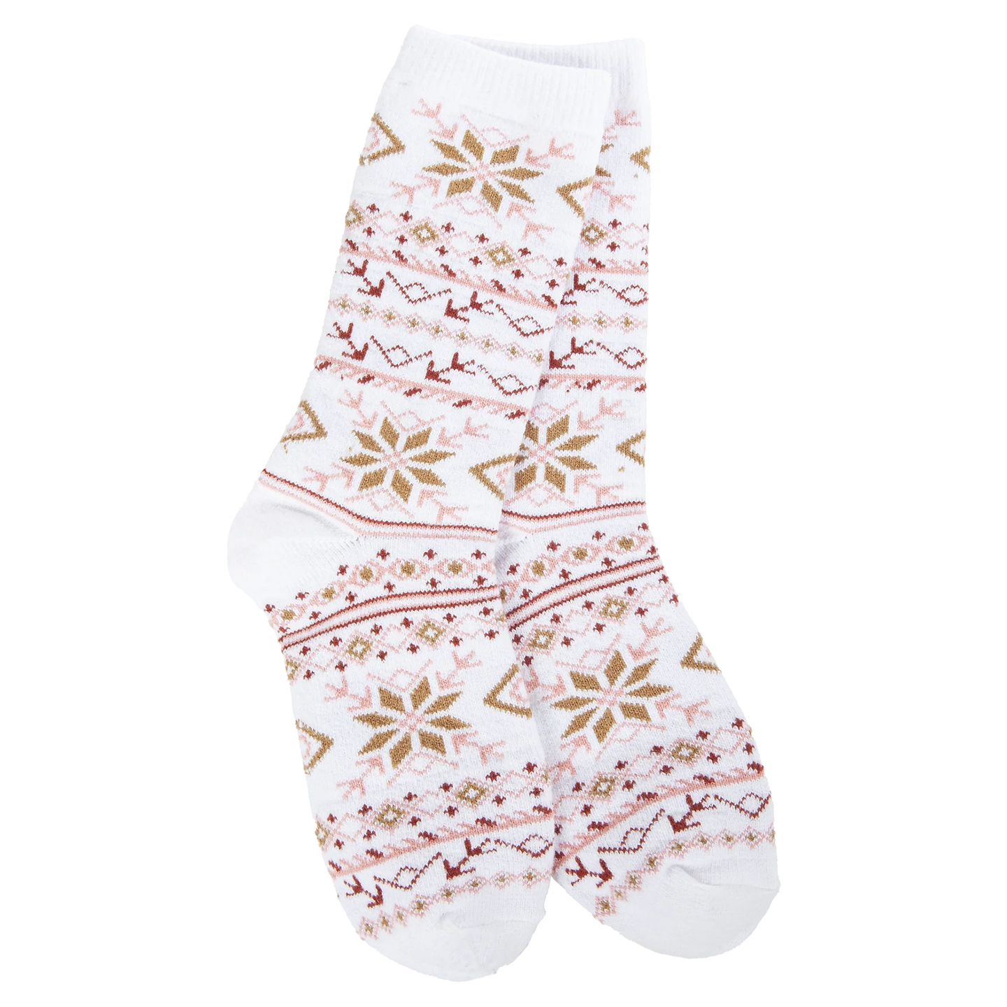 Crescent Sock Company Holiday Mini Crew-White Multi