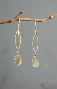 Pom Jewelry Labradorite Earrings In Gold Fill-PELB22