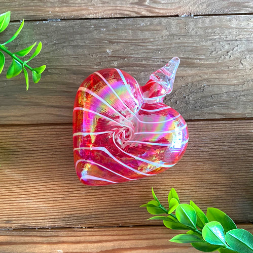 Glass Eye Studio Artisan Heart-LIMITED EDITION CUPID RED HEART