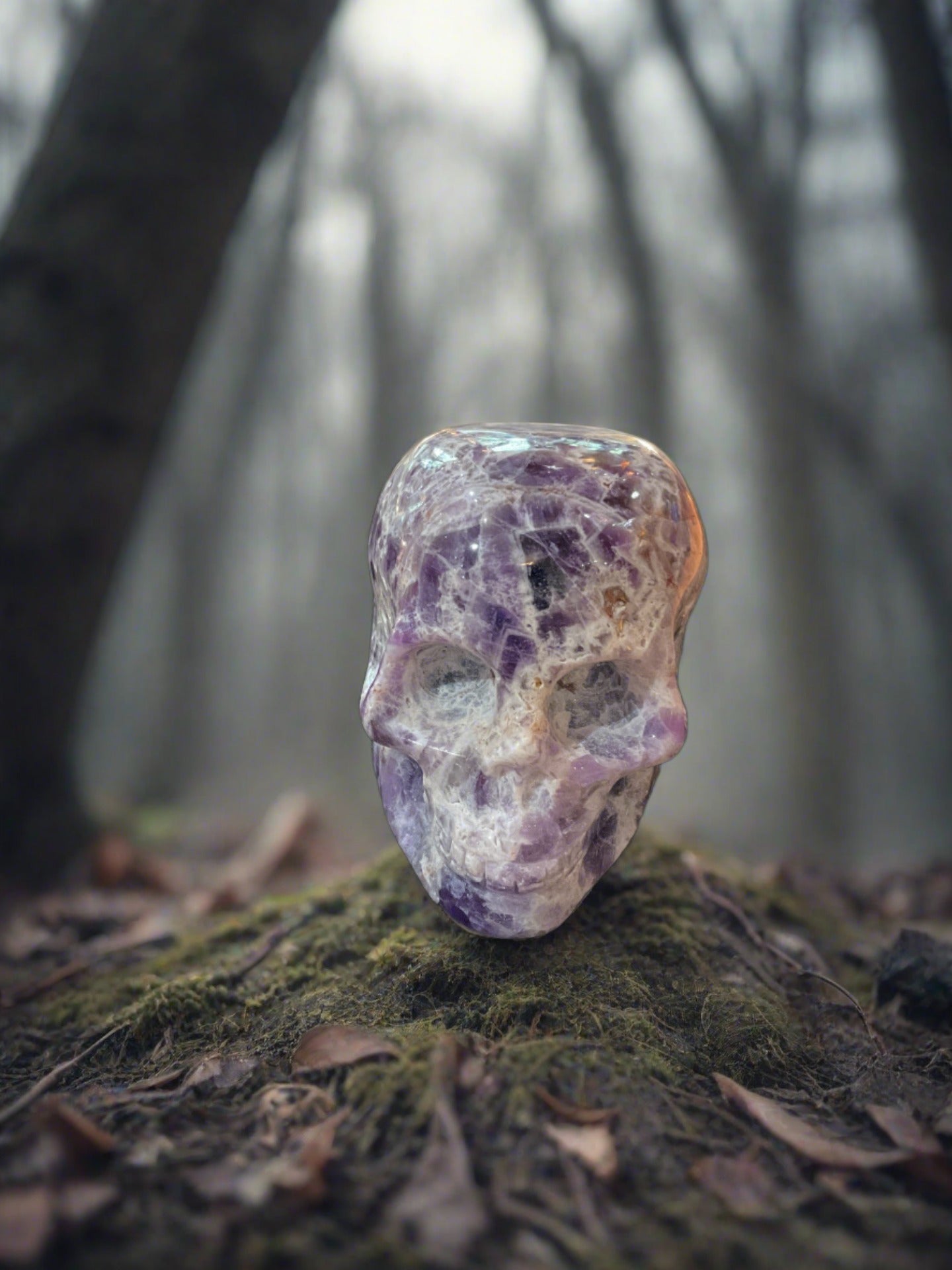 Hand Carved Dream Amethyst Skull