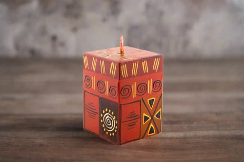 Kapula Safari Gold Painted Candles-CUBE 2