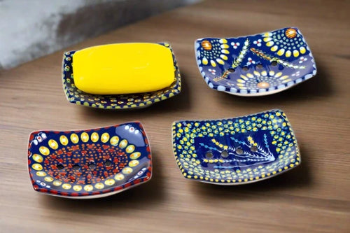 Potterswork Handcrafted Ceramic Soap Dish-Indigo