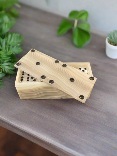 Hand Crafted Onyx Domino Set Media 1 of 1