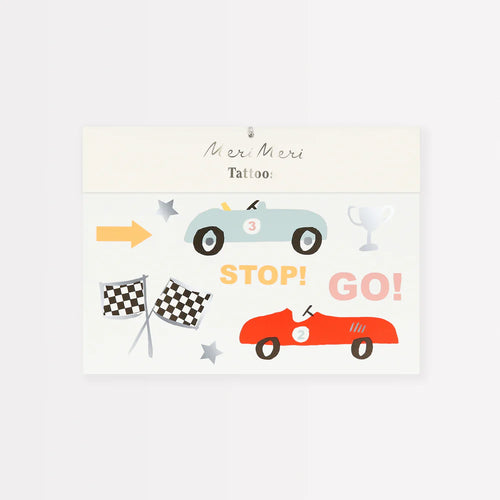 Meri Meri Race Car Temporary Tattoos