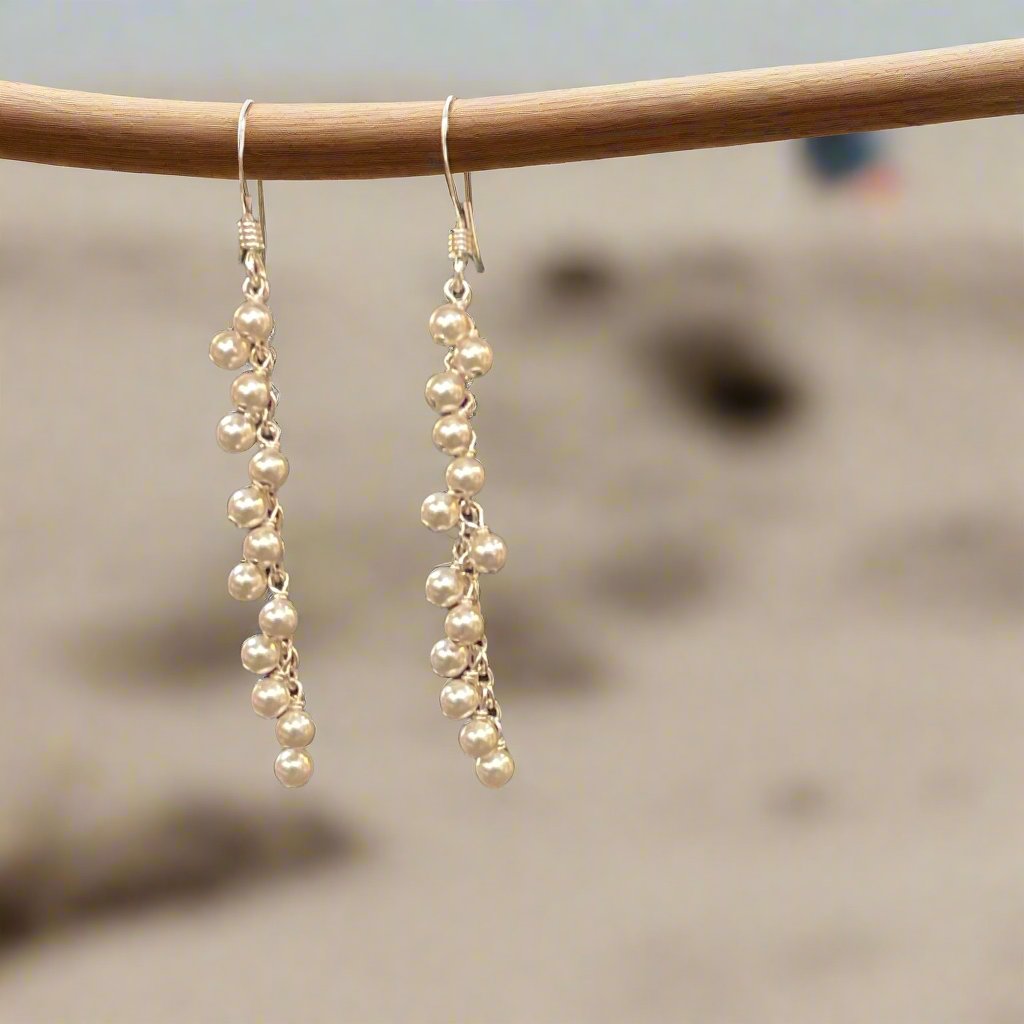 Pom Jewelry Pearl Earrings Set In Sterling Silver-PEPL21 – Galleria