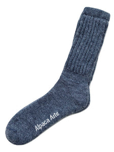 Tey-Art Solid Alpaca Sock- Denim Blue