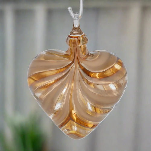 Glass Eye Studio Artisan Heart-GOLDEN AMBER