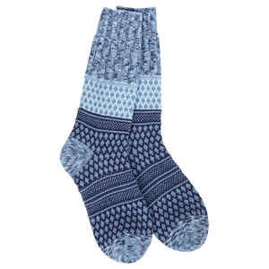 Crescent Sock Company Weekend Gallery Textured Crew- Peacoat