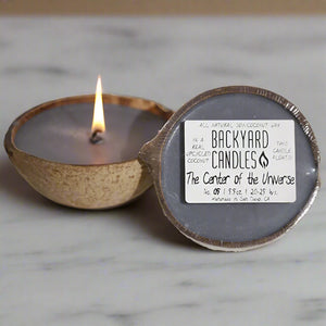 Backyard Candles 5.5oz Coconut Shell Candle-The Center of the Universe