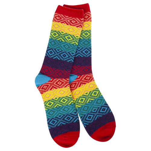 Crescent Sock Company Weekend Gem Crew-Rainbow Multi