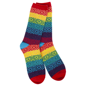 Crescent Sock Company Weekend Gem Crew-Rainbow Multi