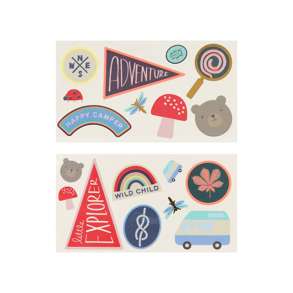 Meri Meri Camping Adventures Temporary Tattoos
