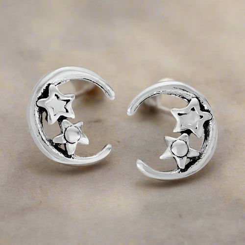 Tiger Mountain Starry Night Sterling Silver Stud Earrings-E5464