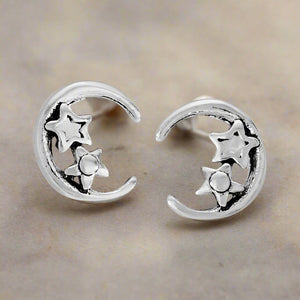 Tiger Mountain Starry Night Sterling Silver Stud Earrings-E5464