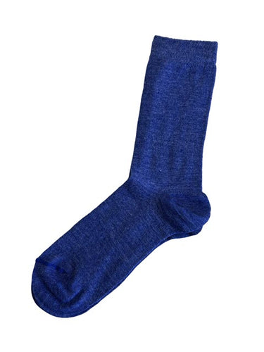 Tey Art- Bamboo Solid Socks-Blue