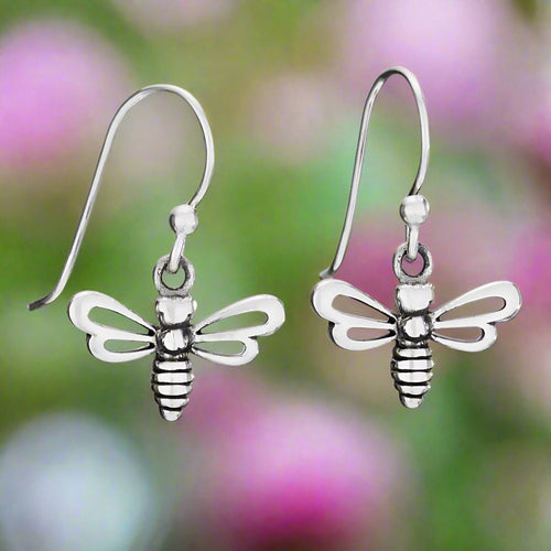 Tiger Mountain Busy Bee Sterling Silver Earrings