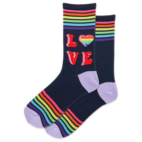 HOTSOX Women's Retro Love Crew Sock