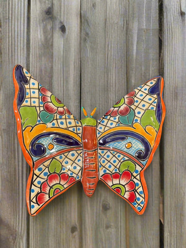 Hand Crafted Talavera Pottery Butterfly- Large