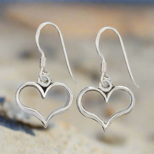 Tiger Mountain Jewelry Open Your Heart Sterling Silver Earrings-4924
