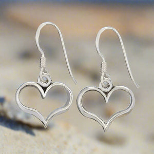 Tiger Mountain Jewelry Open Your Heart Sterling Silver Earrings-4924