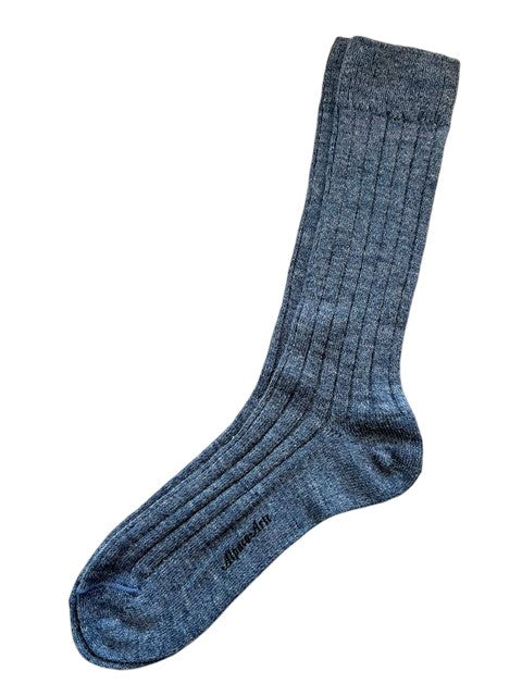 Tey-Art Trouser Alpaca Socks-Denim Blue