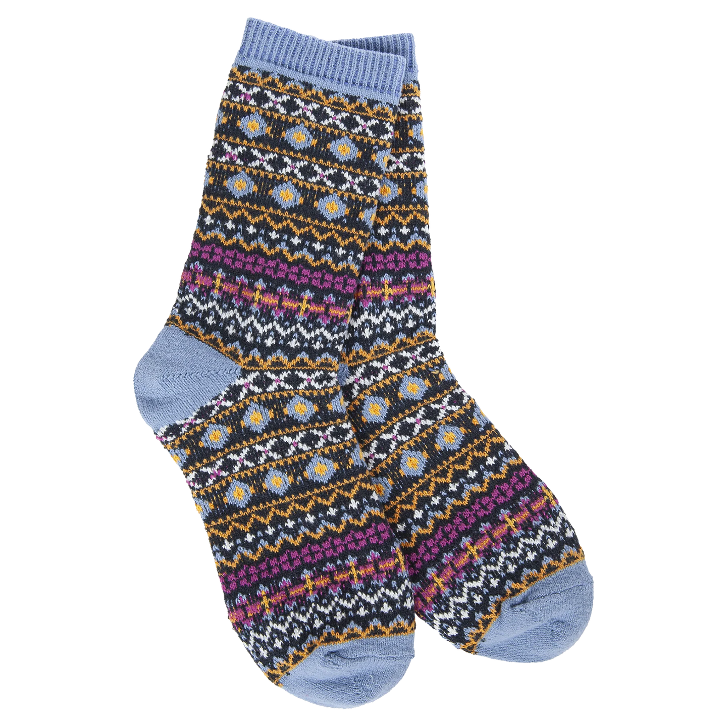 Crescent Sock Company Holiday Mini Crew- Nordic Blue