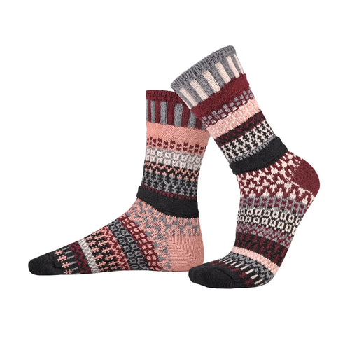 Solmate Socks Rosewood Wool  Crew Socks
