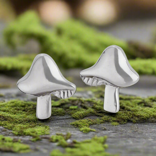 Tiger Mountain Jewelry Toadstool Sterling Silver Stud Earrings-E4461