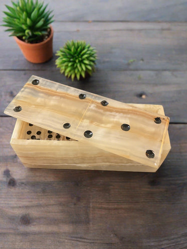 Hand Crafted Onyx Domino Set