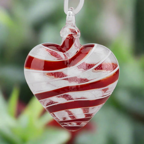 Glass Eye Studio Artisan Heart-RED SPIN HEART