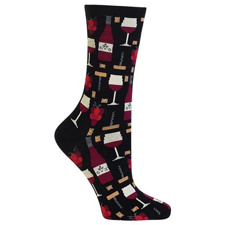 HOTSOX Women's Wine Crew Socks