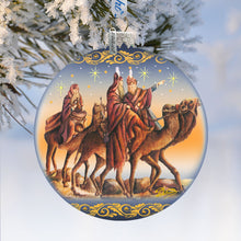 Load image into Gallery viewer, Nostalgic Tree Kings Journey Glass Ornament Limited Edition by G. DeBrekht - Nativity Holiday Decor - 73882
