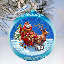 Load image into Gallery viewer, Enchanted Midnight Journey Lg Glass Ornament by G.Debrekht - Christmas Holiday Decor - 73962
