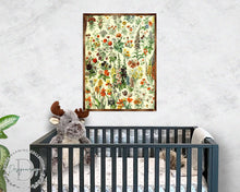 Load image into Gallery viewer, Flowers Montessori Wooden Poster - Homeschool I Educational Poster - Classroom Decor - Aesthetic - 310222
