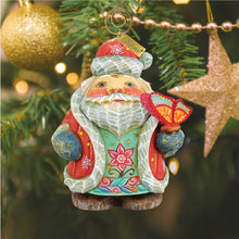 Load image into Gallery viewer, Spring Butterfly Santa Sculpted Hand-Painted Christmas Figurine by G. DeBrekht - Easter Spring Decor - 651826
