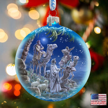 Load image into Gallery viewer, Let Us Adore Him Glass Ornament Limited Edition by D. Gelsinger - Nativity Holiday Decor - 73897-1839
