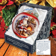 Load image into Gallery viewer, St. Nicks Nook Lg Glass Ornament by G.Debrekht - Christmas Santa Snowman Decor - 73960
