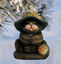 Load image into Gallery viewer, Fifield Halloween Cat Sculpted Hand-Painted Christmas Figurine by G. DeBrekht - Christmas Santa Snowman Decor - 654111
