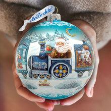 Load image into Gallery viewer, Express Train Ball Glass Ornament Limited Edition by G. DeBrekht - Christmas Santa Snowman Decor - 73873B
