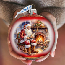 Load image into Gallery viewer, St. Nicks Nook Lg Glass Ornament by G.Debrekht - Christmas Santa Snowman Decor - 73960
