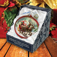 Load image into Gallery viewer, Speedy Sleigh Lg Glass Ornament by G.Debrekht Christmas Santa Snowman Decor - 73959
