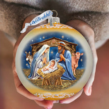 Load image into Gallery viewer, From Stable to Savior Lg Glass Ornament by G.Debrekht - Nativity Holiday Decor - 73956G
