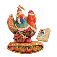 Load image into Gallery viewer, Santa On Turkey Sculpted Hand-Painted Christmas Ornament by G. DeBrekht - Christmas Santa Snowman Decor - 63135

