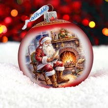 Load image into Gallery viewer, St. Nicks Nook Lg Glass Ornament by G.Debrekht - Christmas Santa Snowman Decor - 73960
