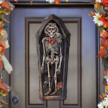 Load image into Gallery viewer, Skeleton Coffin Holiday Door Decor by G. DeBrekht - Halloween Decor - 8652797H
