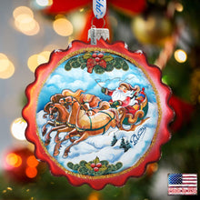Load image into Gallery viewer, Christmas Glass Ornament Set of 3 by G. DeBrekht - Christmas Decor - 75103-B3
