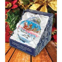 Load image into Gallery viewer, Up-Up Away Ball Glass Ornament Limited Edition by G. DeBrekht - Christmas Santa Snowman Decor - 73842
