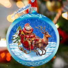 Load image into Gallery viewer, Enchanted Midnight Journey Lg Glass Ornament by G.Debrekht - Christmas Holiday Decor - 73962
