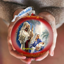 Load image into Gallery viewer, Holy Night Glass Ornament Limited Edition by D. Gelsinger - Nativity Holiday Decor - 73894R-DG

