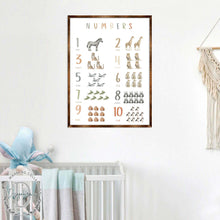 Load image into Gallery viewer, Nature Number Wall Decor - ABC 123 Kids - Homeschool I Educational Poster - Art for kids - Alphabet - Wooden Classroom Decor - 310213
